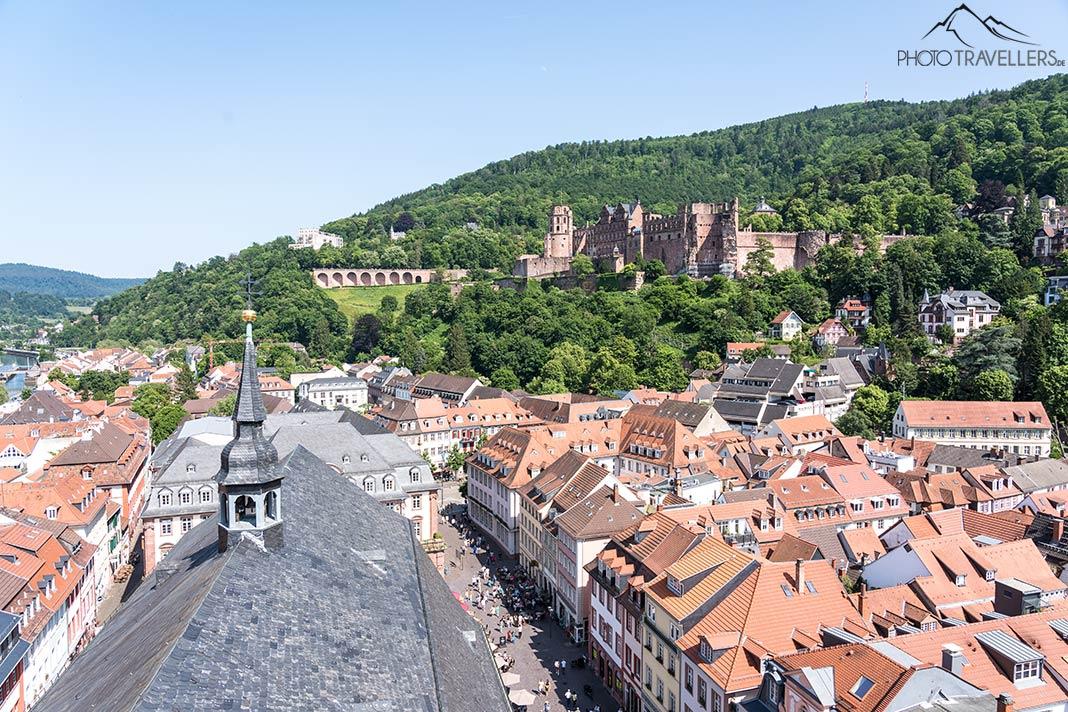 La vue depuis l'Église du Saint-Esprit sur Heidelberg
