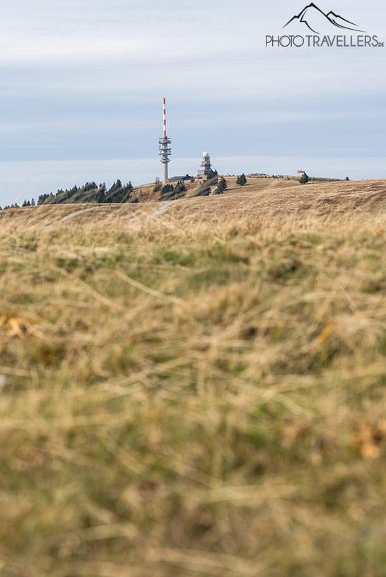 La vista del pico Feldberg con la antena