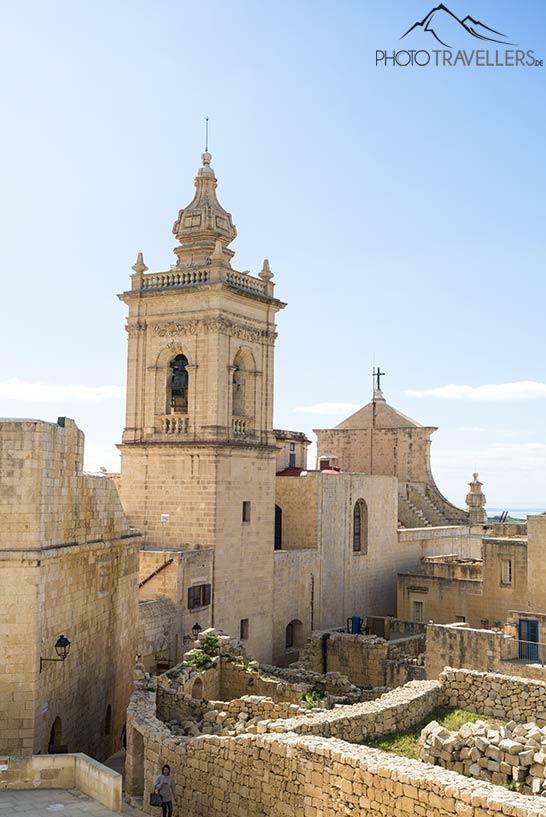 Uma torre da Cittadella em Victoria, Gozo