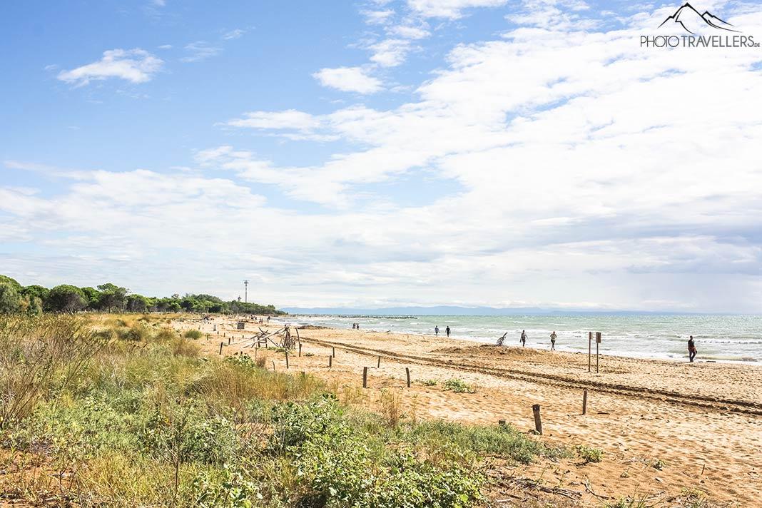 La sección de playa de Lido dei Pini