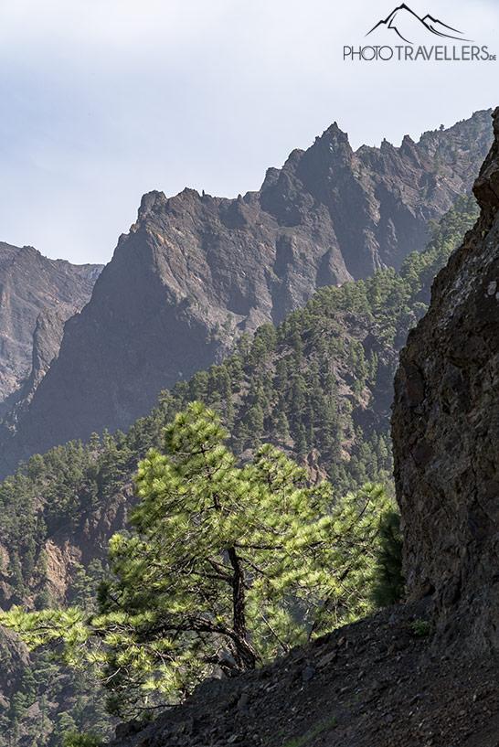 La Caldera Taburiente en el Parque Nacional en La Palma