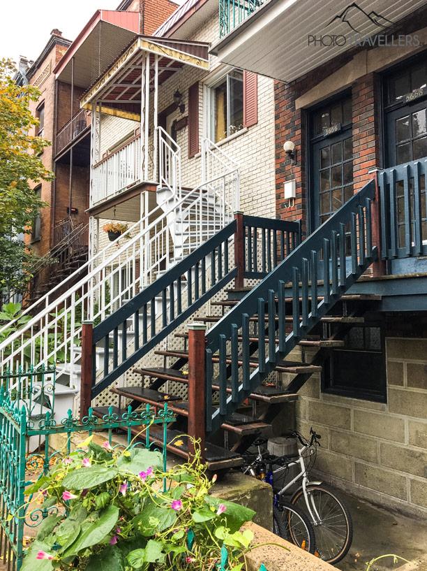 L'escalier typique des maisons à Mile End