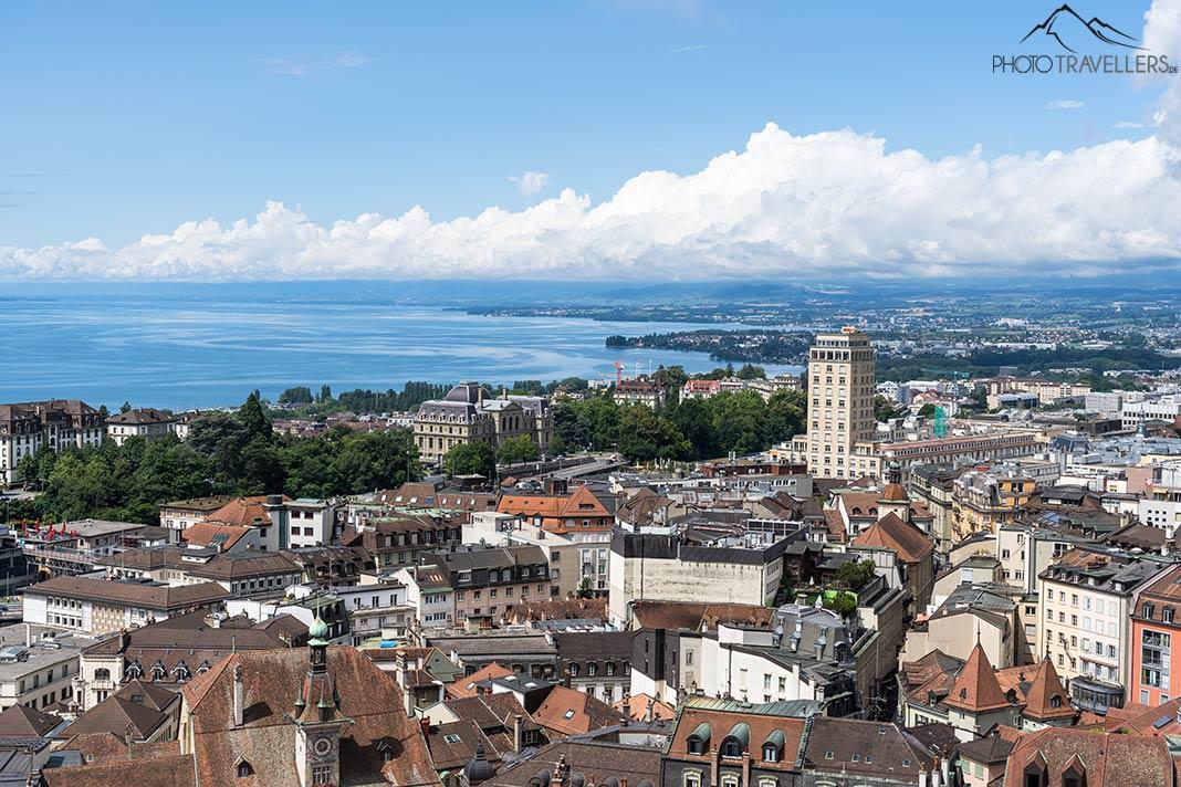 Vista de cima de Lausanne