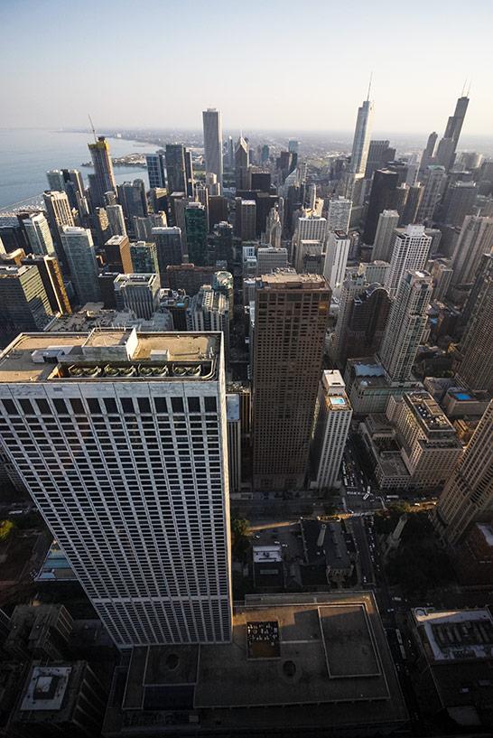 Vue panoramique du 360 Chicago