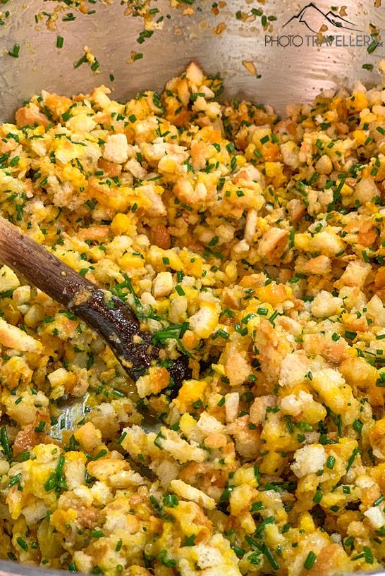 La pâte à knödel bien mélangée