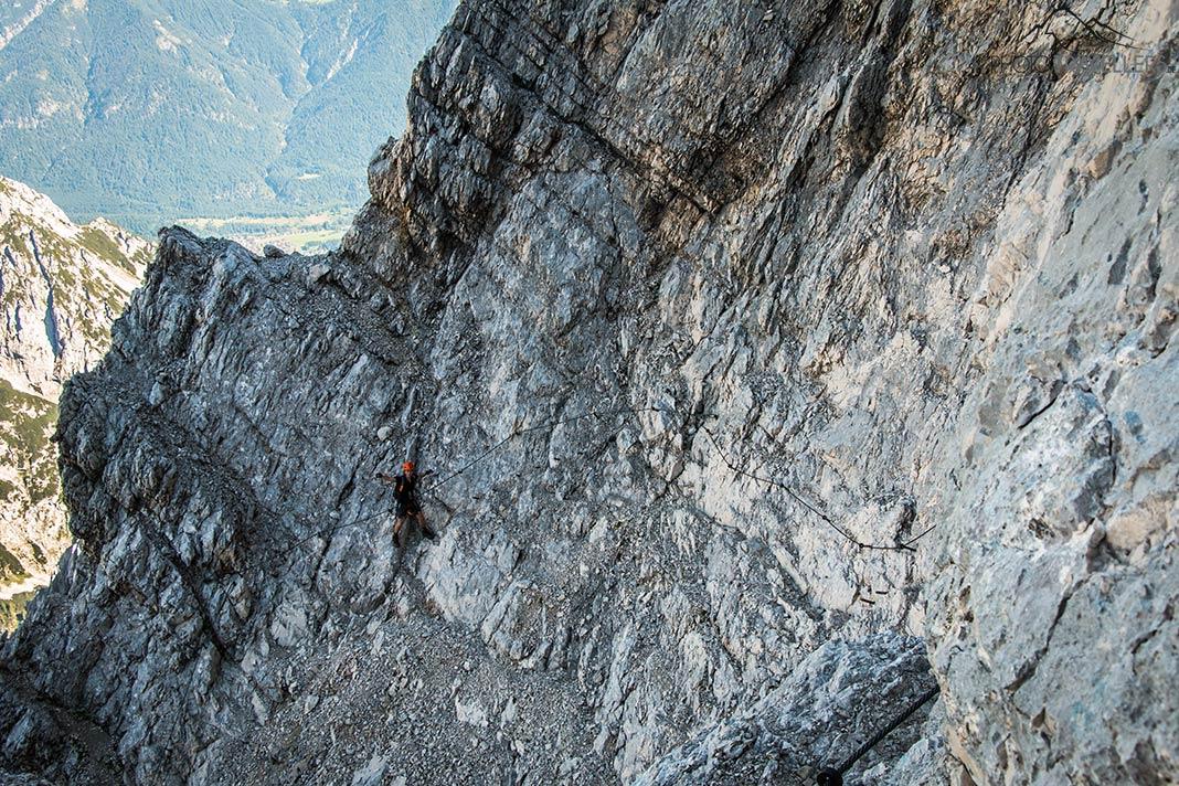 Un bout du chemin de l'Alpspitz-Ferrata