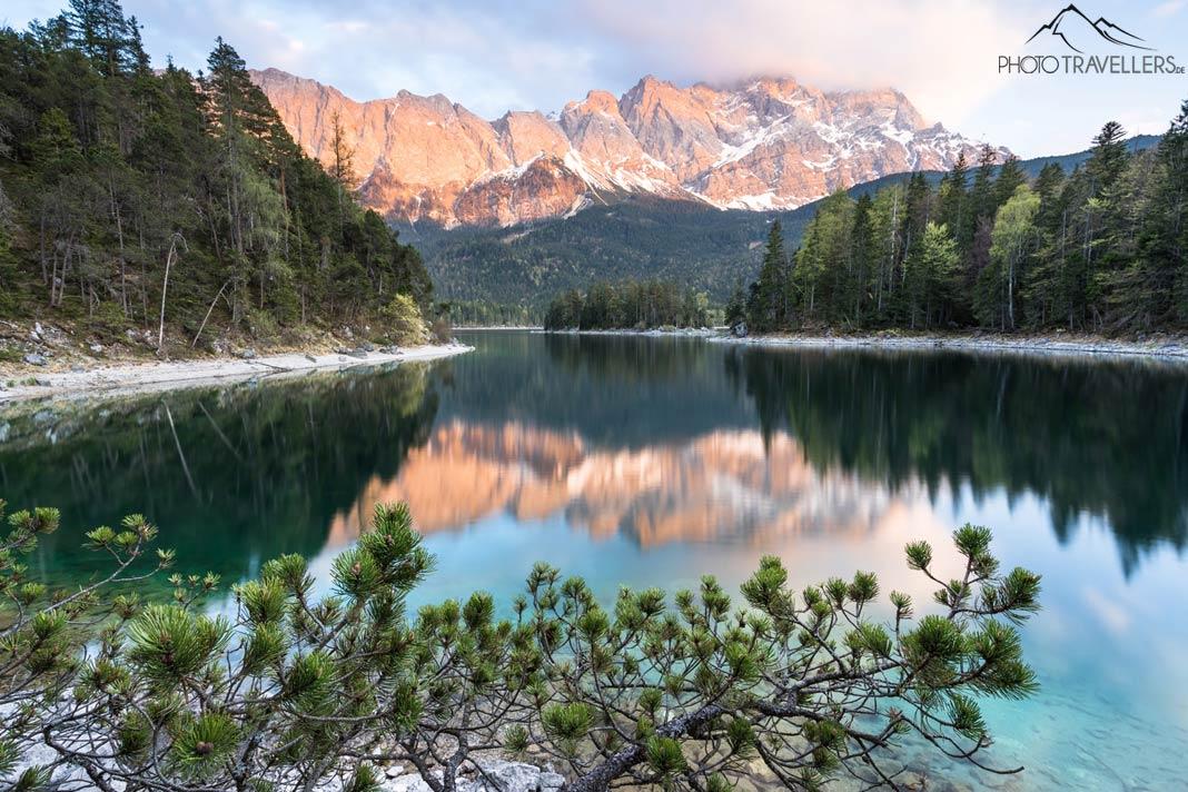 Coucher de soleil au Eibsee