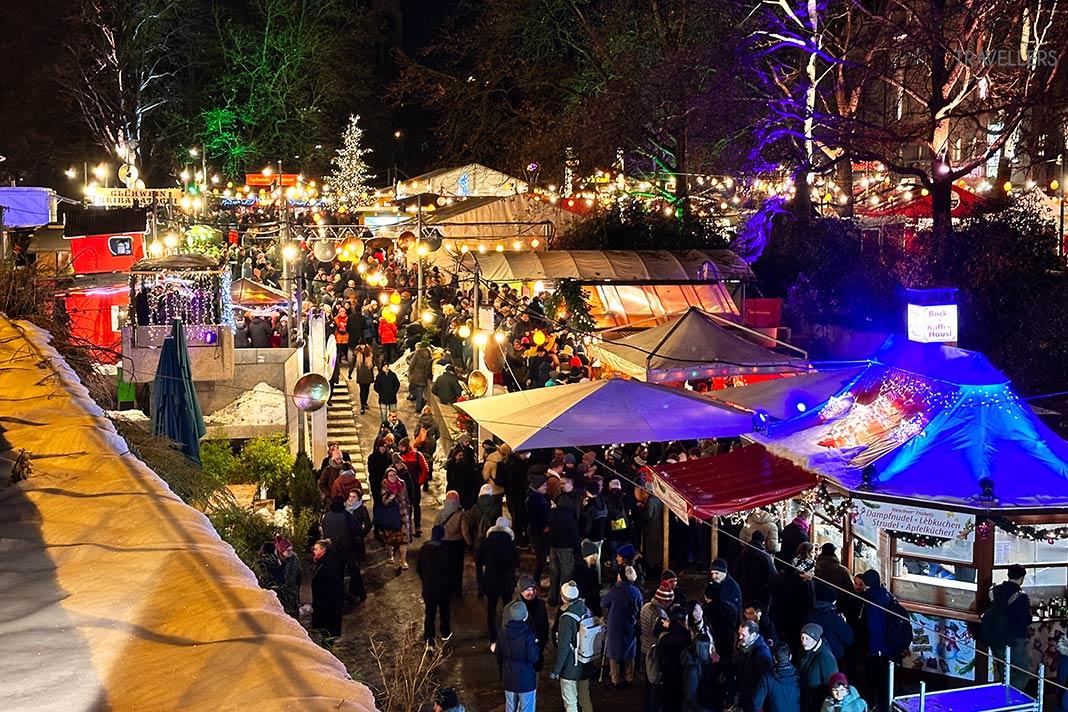 Panorama du marché de Noël de Schwabinger
