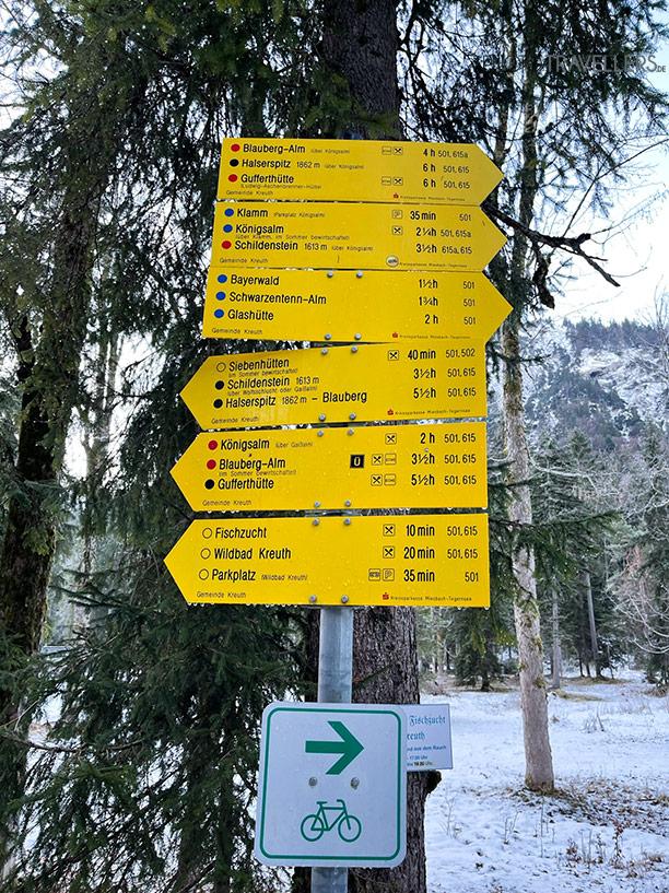 Panneau indicatif vers le Schildenstein