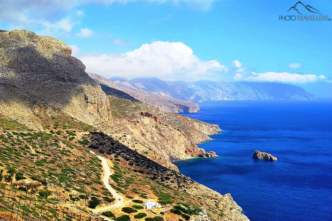 La crête d'Amorgos s'étend sur toute l'île