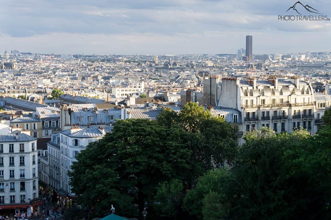 A vista de Montmartre para Paris