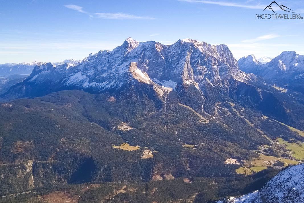 A vista do cume do Daniel para a Zugspitze