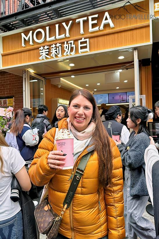 Le blogueur de voyage Biggi Bauer au Molly Tea à New York