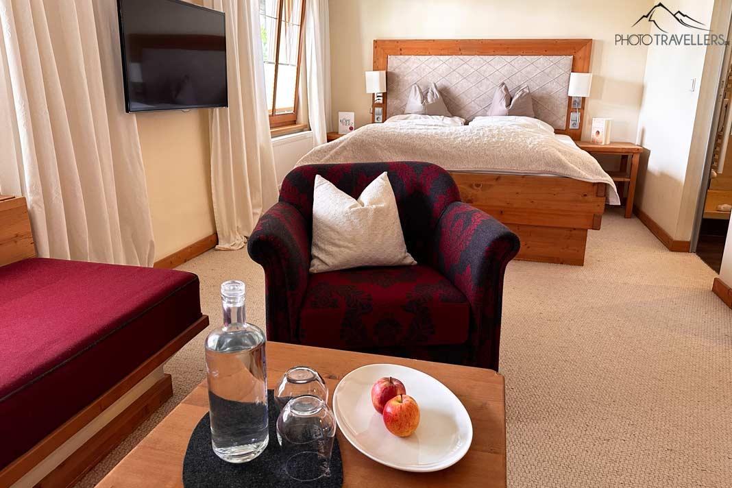 Uma suíte junior no Hotel Brandstetter Hof em Tirol