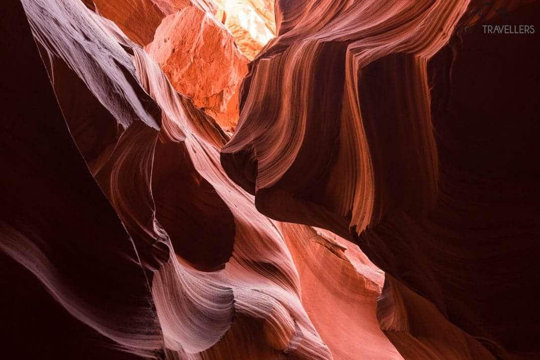 Une formation rocheuse dans le Canyon Antelope X, qui ressemble au visage d'une femme