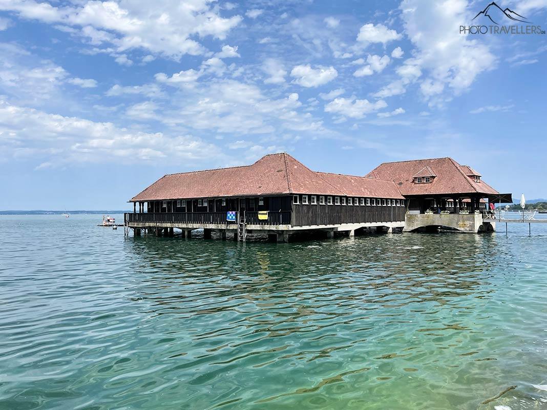 La maison de baignade de Rorschach dans le lac de Constance