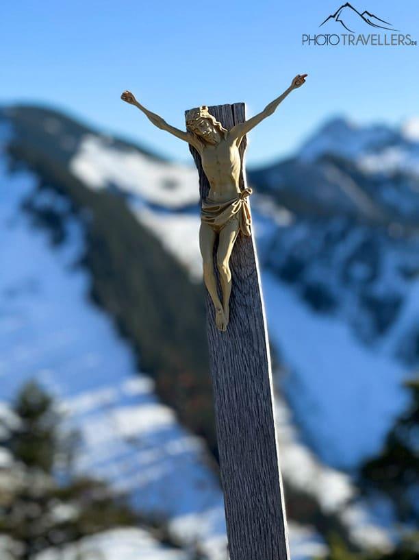 La statue de Jésus au sommet du Wilde Fräulein