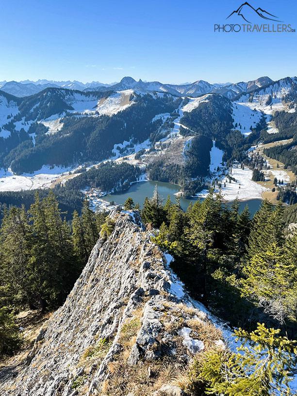Vue sur le Spitzingsee depuis le Wilde Fräulein