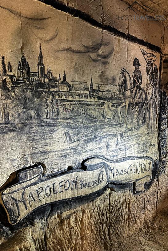 Uma imagem de Napoleão nas grutas de St. Pieter em Maastricht
