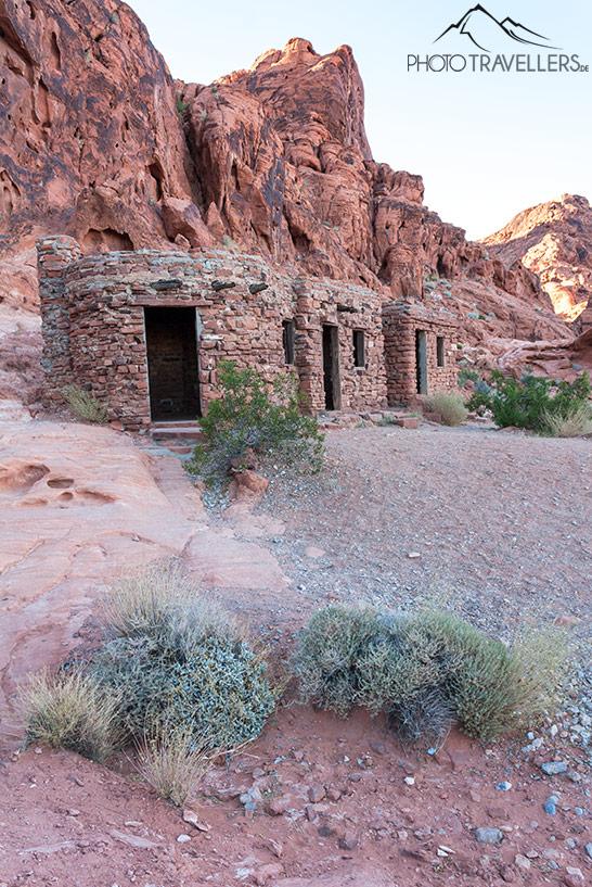 Les Cabins dans le Valley of Fire, anciennes maisons en pierre