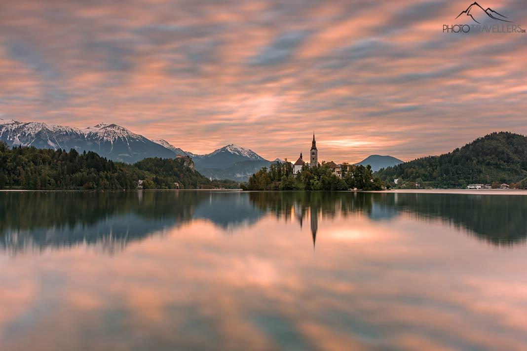 Nubes dramáticas sobre el lago Bled