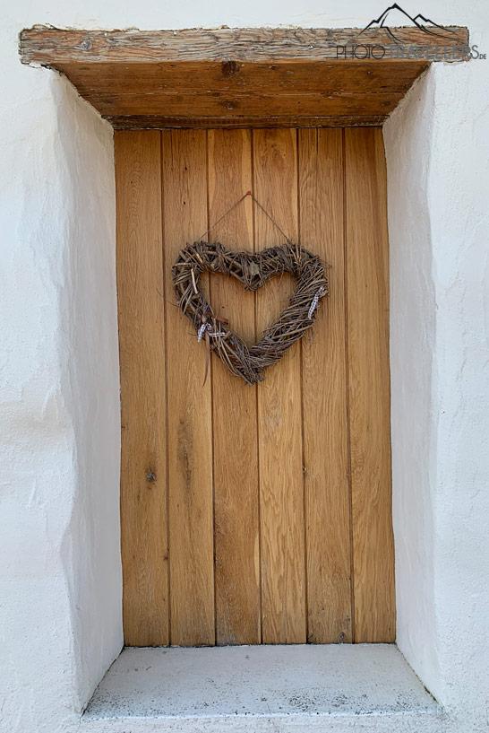 Un cœur sur une porte de cave dans la Kellertrift Ölberg