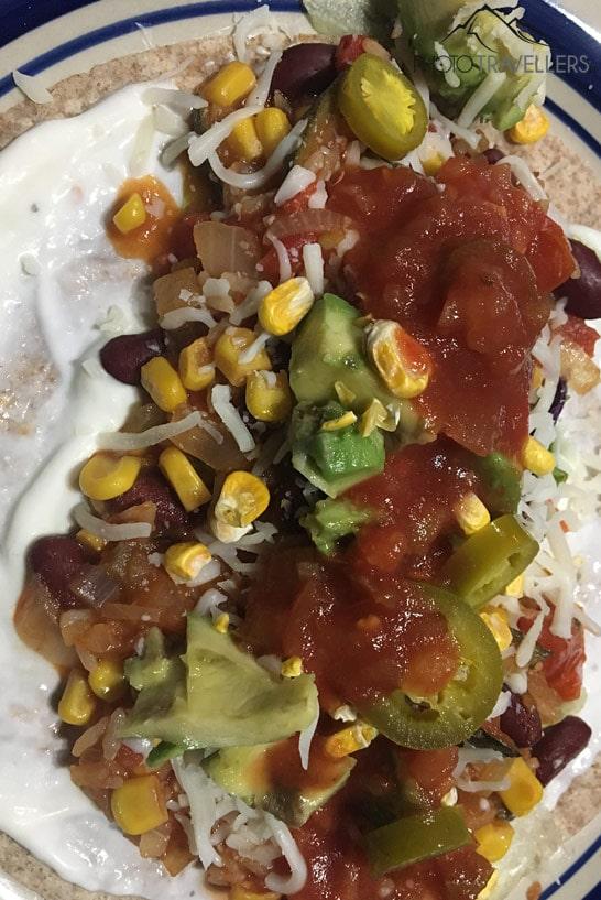 Tacos avec garniture