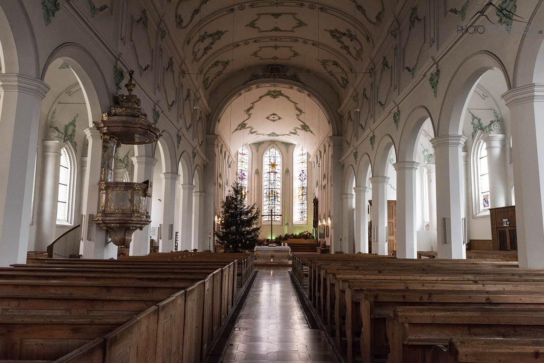 O interior da Igreja de São Estêvão em Lindau