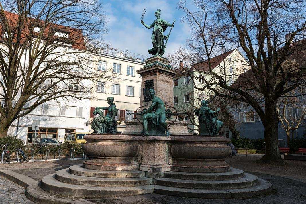 O Fonte de Lindavia em Lindau