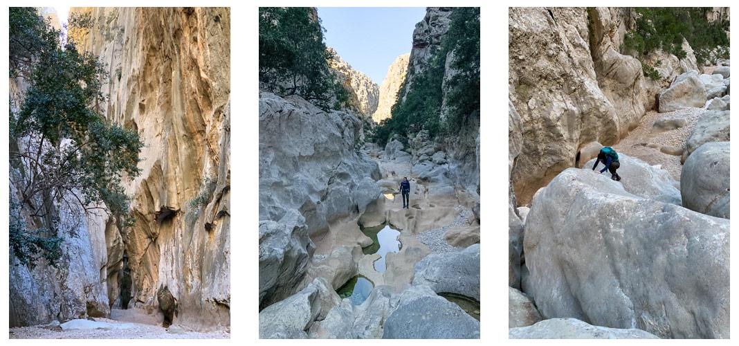 Impresiones de la garganta del Torrent de Pareis en Mallorca