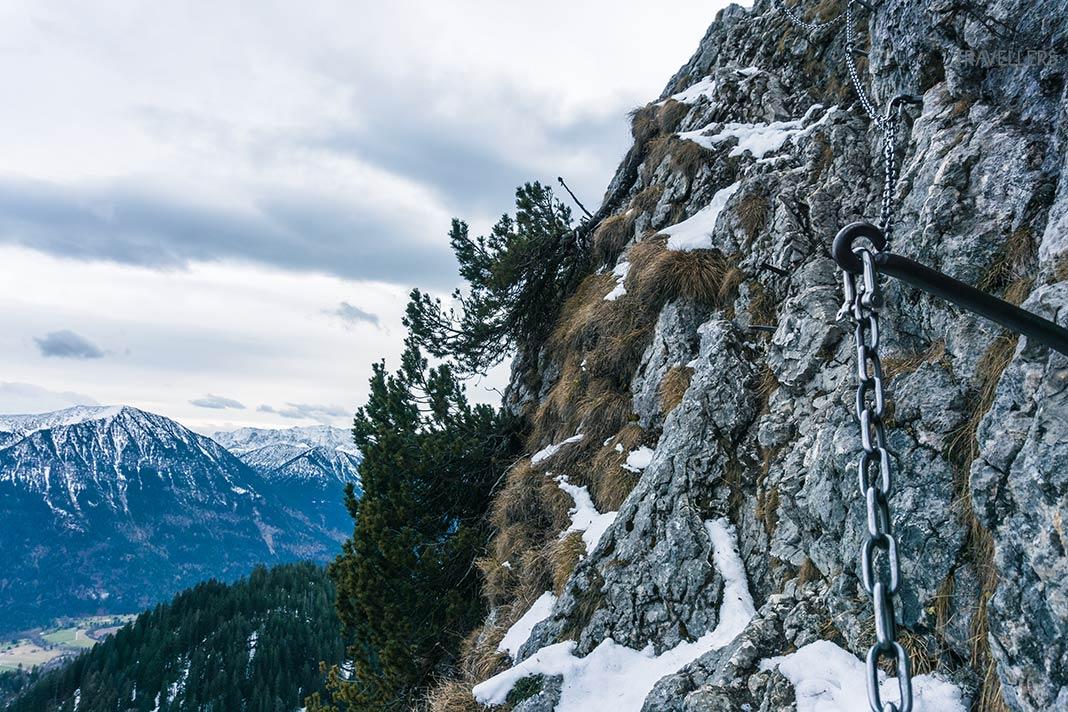 Une chaîne au via ferrata à l'Ettaler Manndl