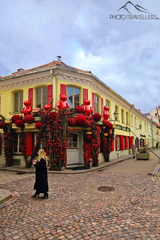 Un bâtiment art nouveau dans la vieille ville de Vilnius