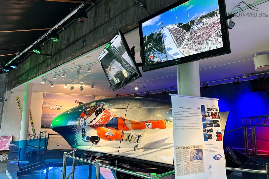 El simulador de esquí en el Museo de esquí Holmenkollen en Oslo