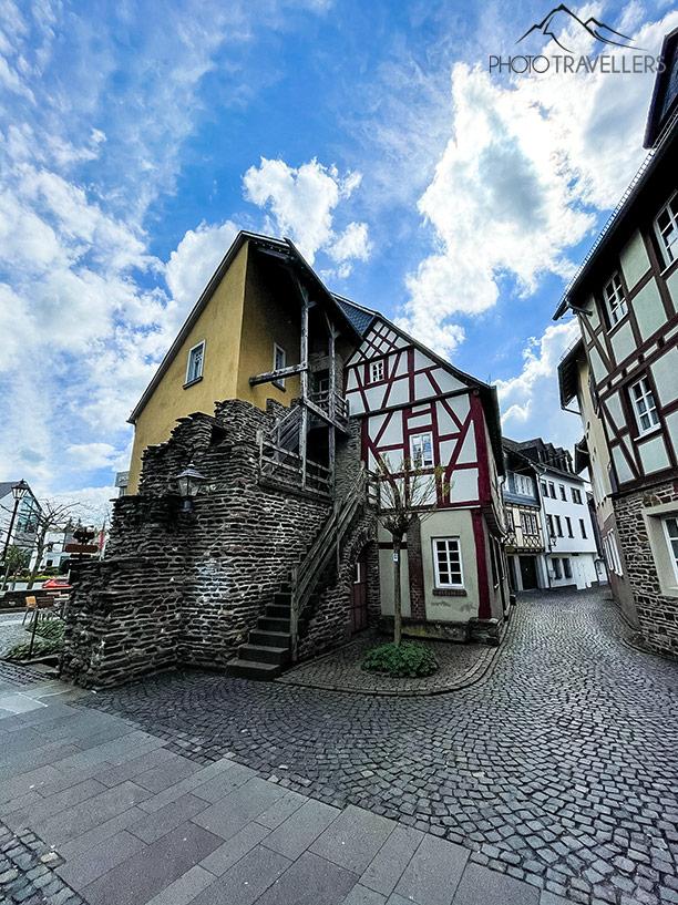 Vista de casas de enxaimel em Kastellaun