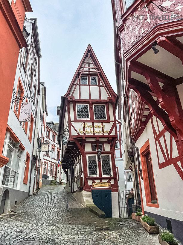 Vista da casa de enxaimel em Bernkastel-Kues