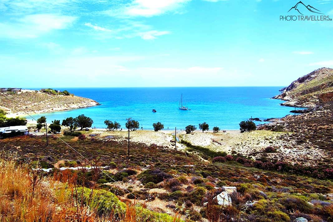 La plage Psili Ammos à Serifos