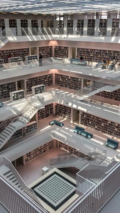 La Biblioteca de la Ciudad de Stuttgart es uno de los lugares más fotografiados