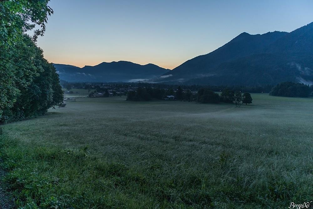 La vue du matin sur Kreuth au Tegernsee