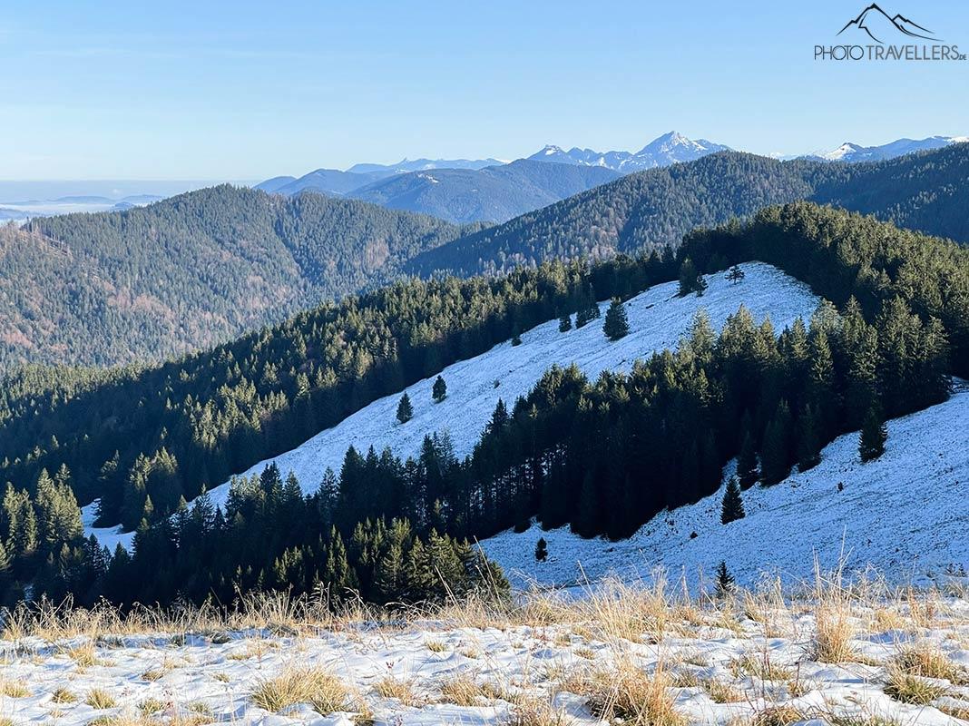 La vue du sommet du Rechelkopf sur le Wendelstein