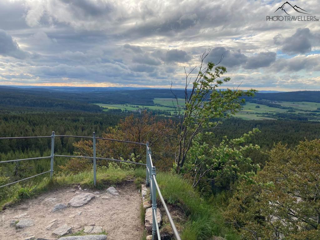 Vista da plataforma de observação no Rudolfstein