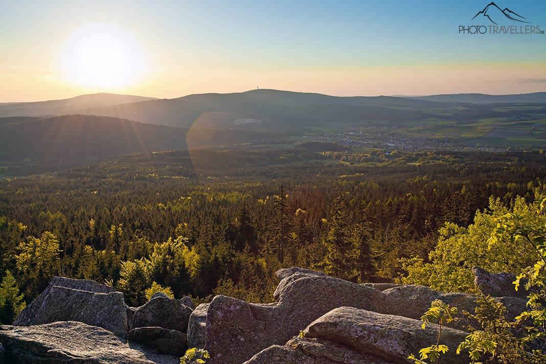 Vista do Schneeberg no Fichtelgebirge