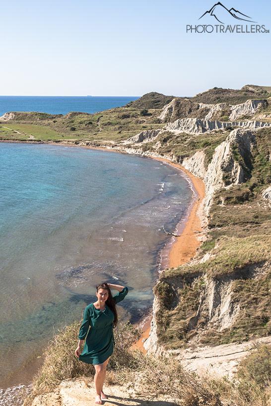 Vue des falaises sur la plage de Xi