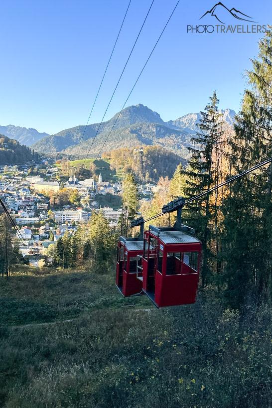Dos góndolas del teleférico Obersalzberg