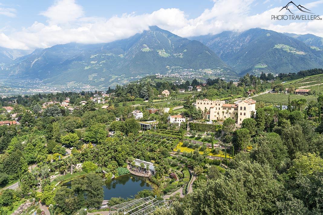 Vista de los jardines de Schloss Trauttmansdorff