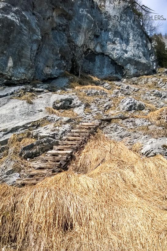 Uma escada no Rinnkendlsteig