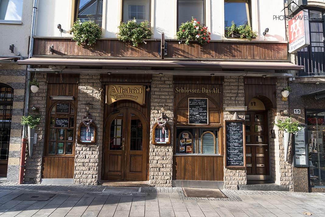 O Restaurante Altstadt na cidade velha de Düsseldorf