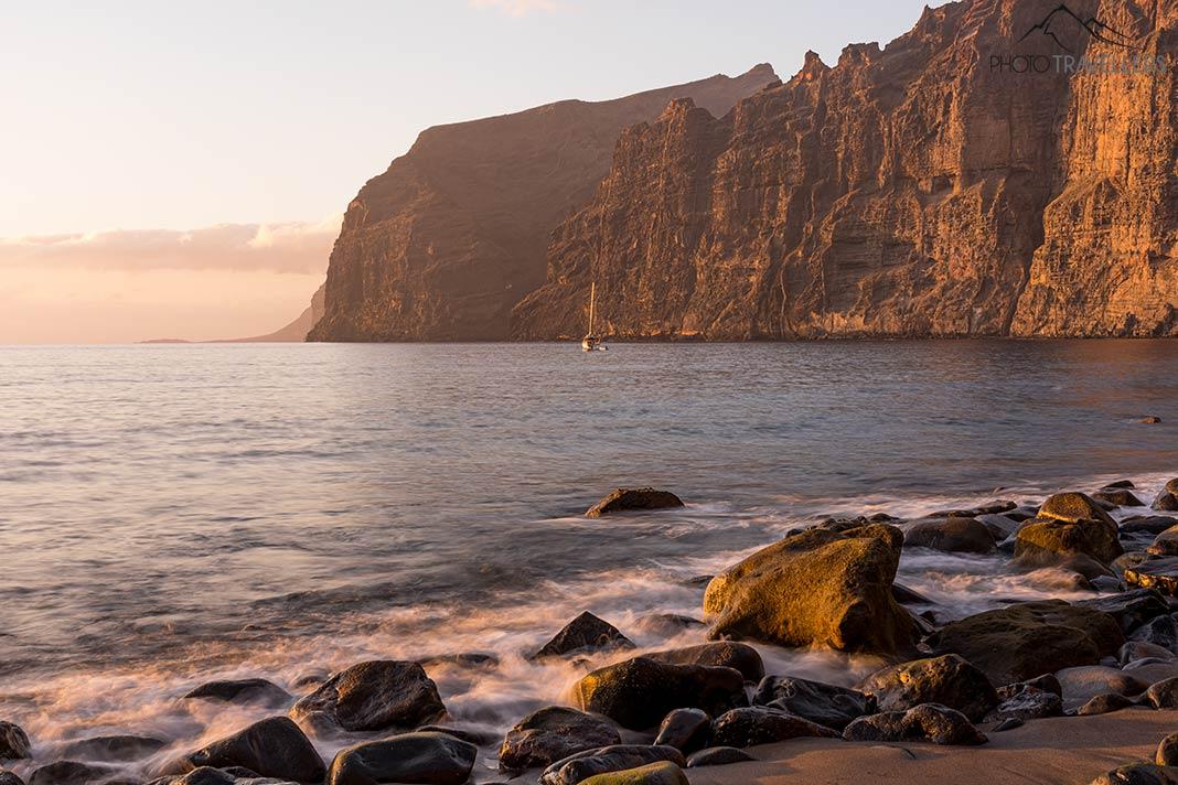 Les falaises de Los Gigantes à Tenerife le soir
