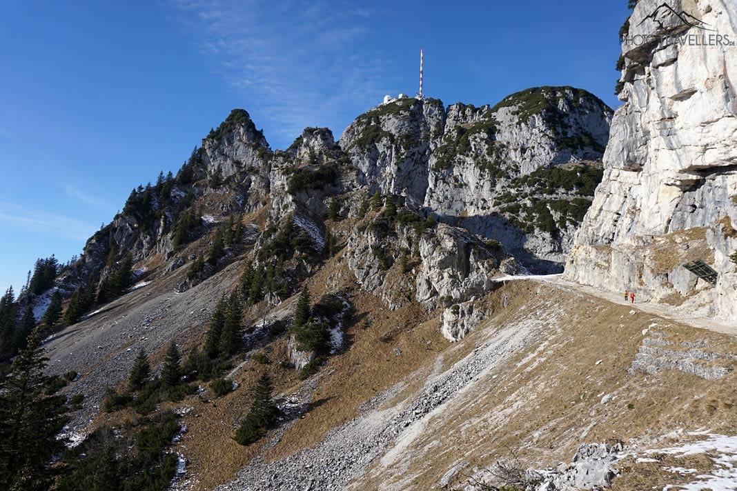 A trilha de caminhada em direção ao Wendelstein