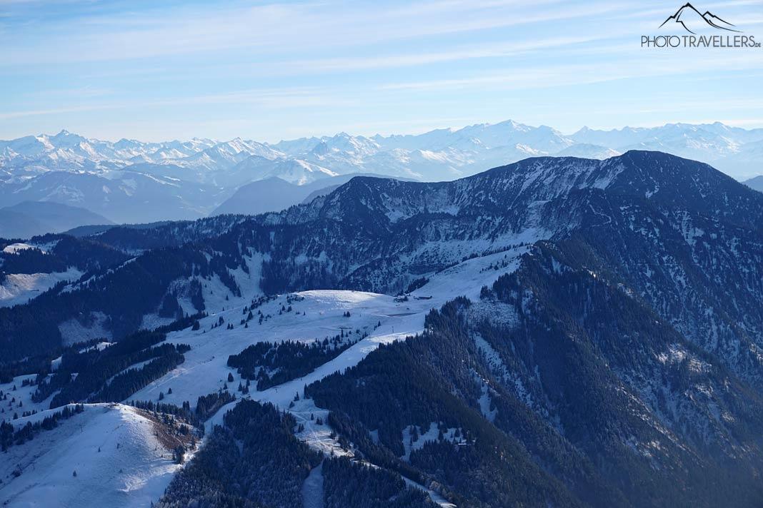 A vista do Wendelstein para os Alpes