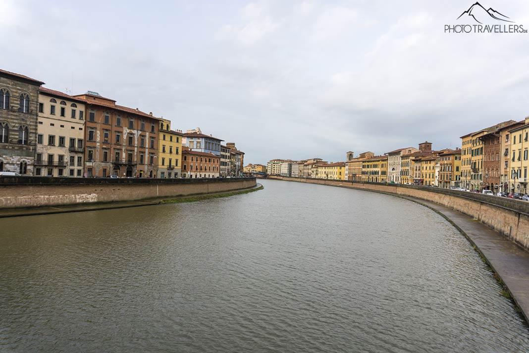 A vista sobre o Arno em Pisa